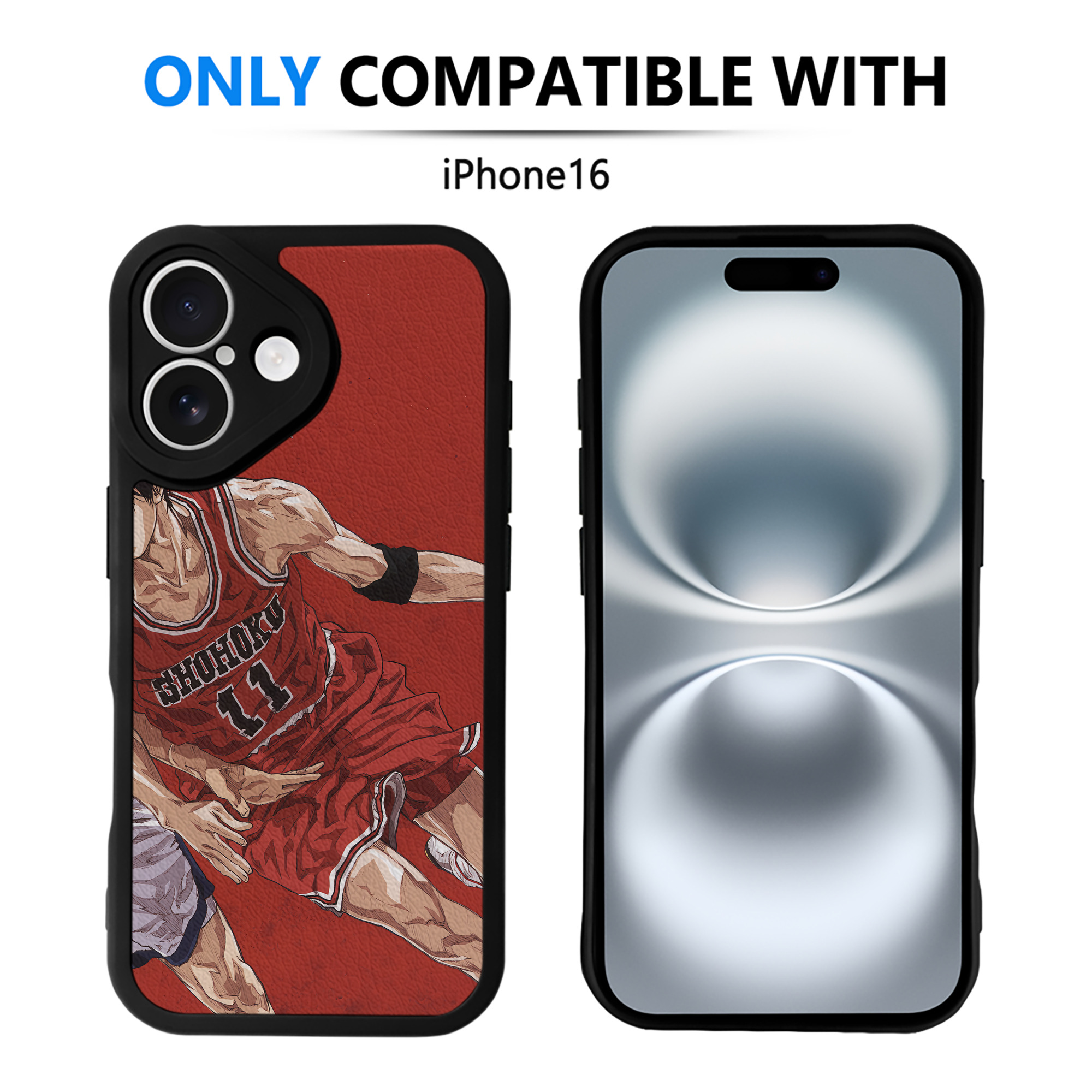（画像用） SLAM DUNK／スラムダンク 【iPhone 16シリーズ対応】シリコンスマホケース（レザー調） 材質：シリコン